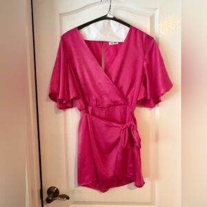 Day + Moon Hot Pink Romper -
size Small